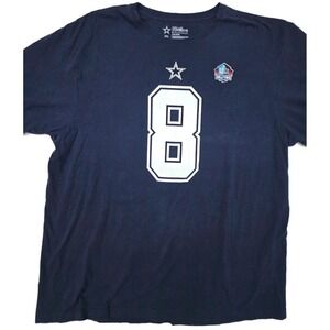 Dallas Cowboys Shirt Mens 2XL Blue NFL Football Troy Aikman 8 Hall Of Fame Tee